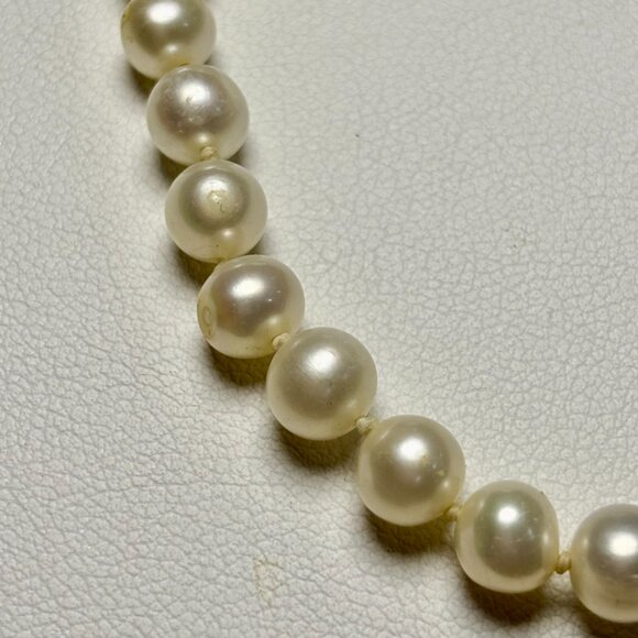 REAL PEARL STERLING SILVER CLASP BRACELET. - Picture 2 of 3